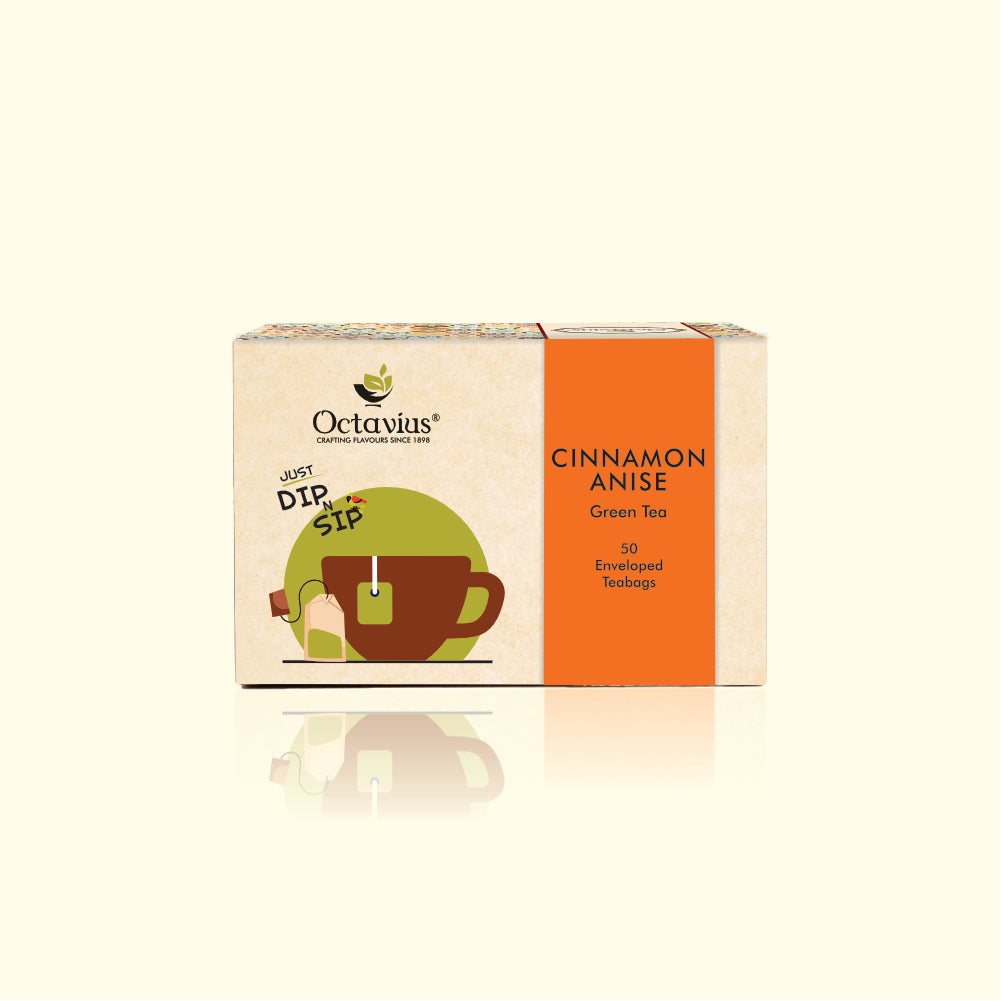 Cinnamon Anise Green tea - 50 Enveloped Teabags 150g