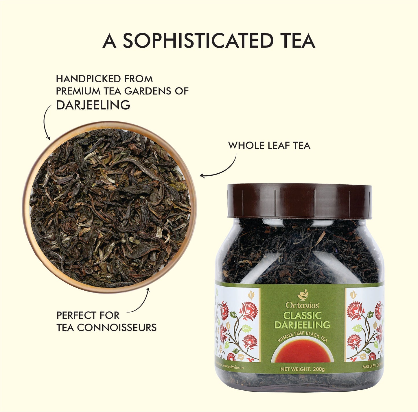 Classic Darjeeling Black Tea Loose Leaf - 200 Gms Jar 200g