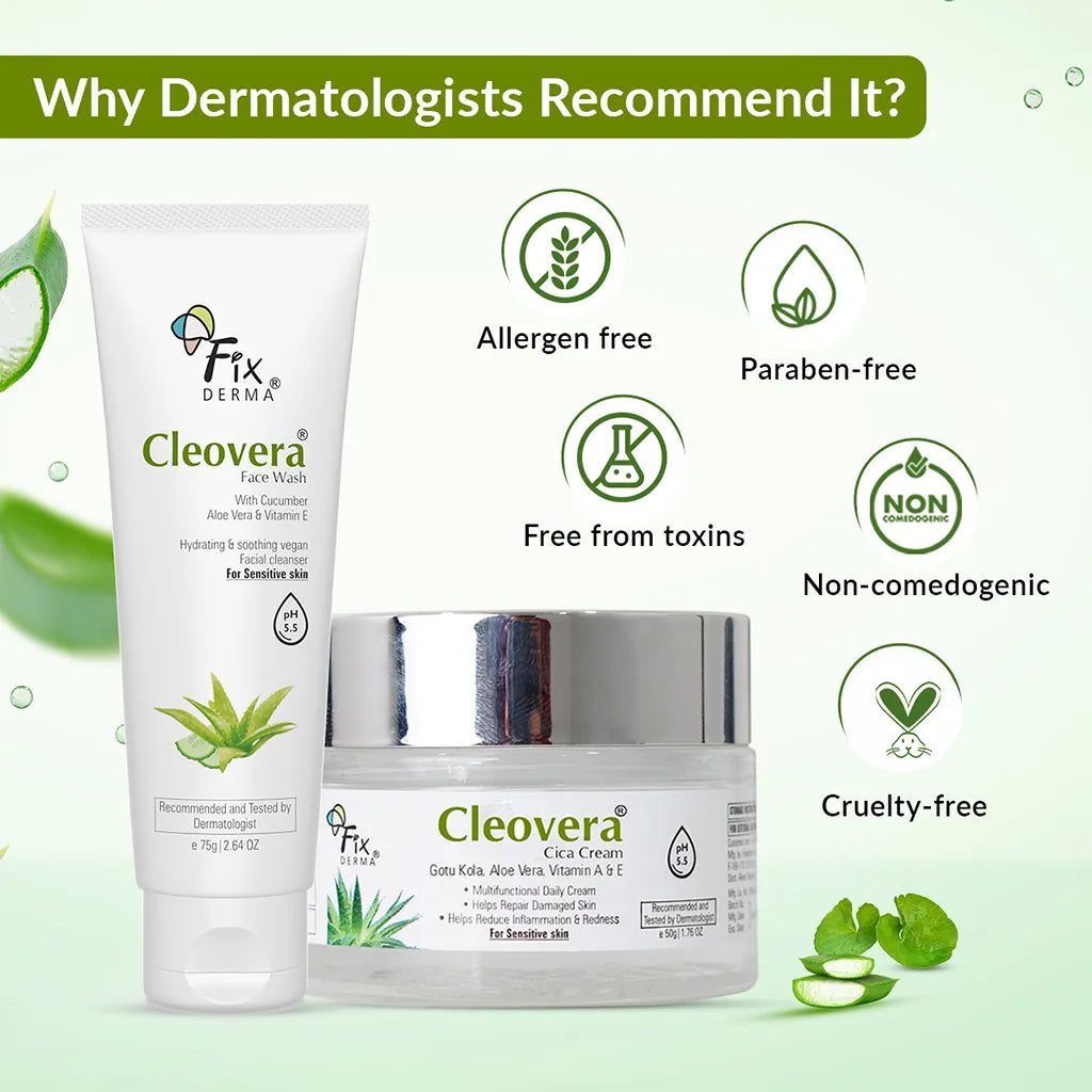 Cleovera Face Wash And Cream Combo Pack For All Skin Types