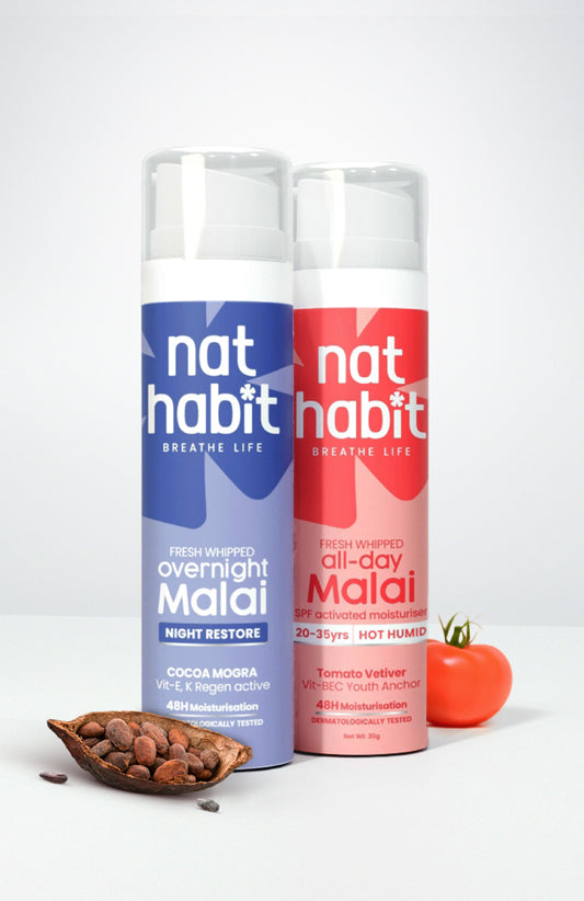 Hot & Humid Weather Care for 20-35 Yrs Face Malai Moisturiser Combo 30g × 2