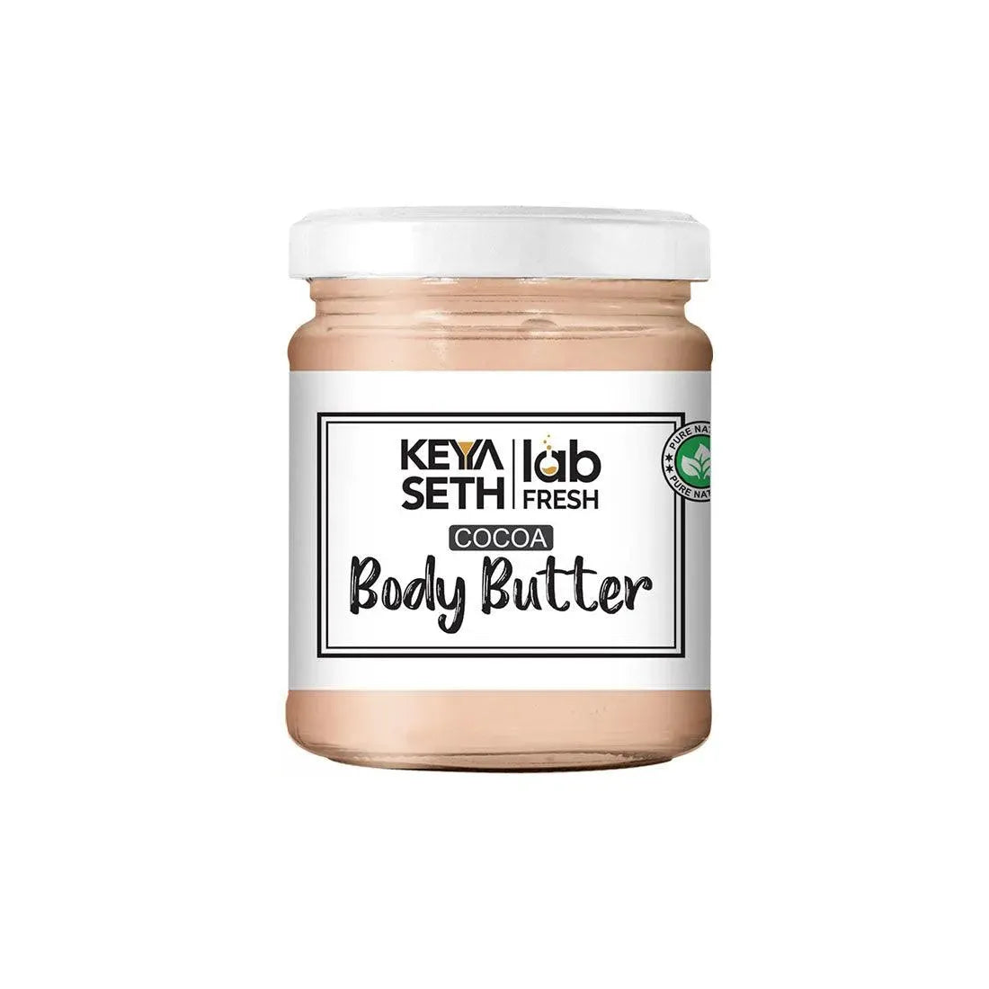 Lab Fresh Cocoa Body Butter with Almond & Coconut Oil for 24hrs Moisturization, Heals Softens Relieves Rough, Dry Skin for Men & Women All Skin Types 190g