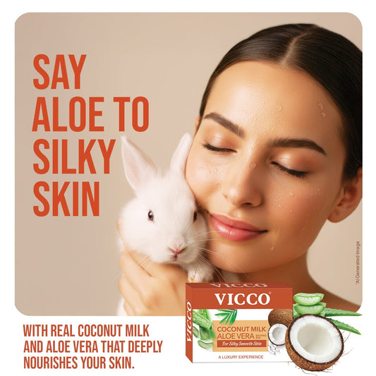 【Vicco】 Coconut Milk & Aloe Vera Bathing Bar｜ココナッツミルク＆アロエベラ バスソープ｜100g