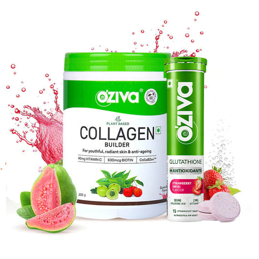 【OZiva】 Vegan Collagen, Clinically Proven｜ヴィーガンコラーゲン こだわりの処方｜Guava Glow / Advanced Glow Pack