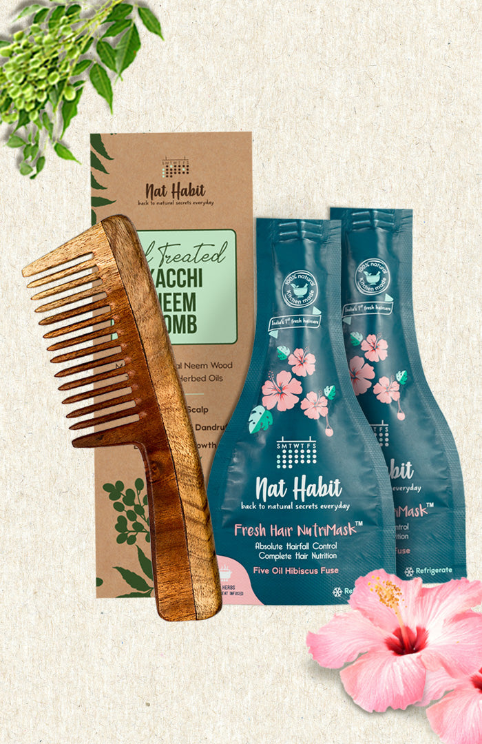 Wide Tooth Comb & Hibiscus NutriMask 3個セット