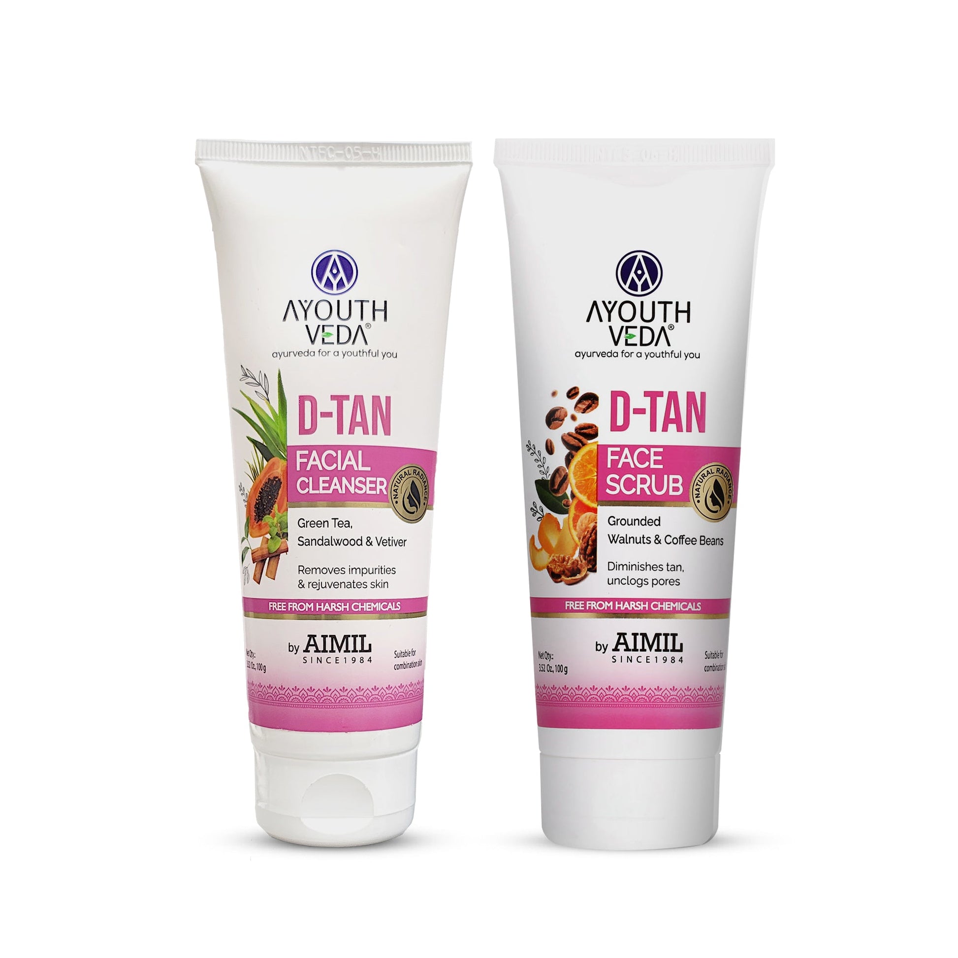 D-Tan Facial Cleanser + D-Tan Face Scrub 
