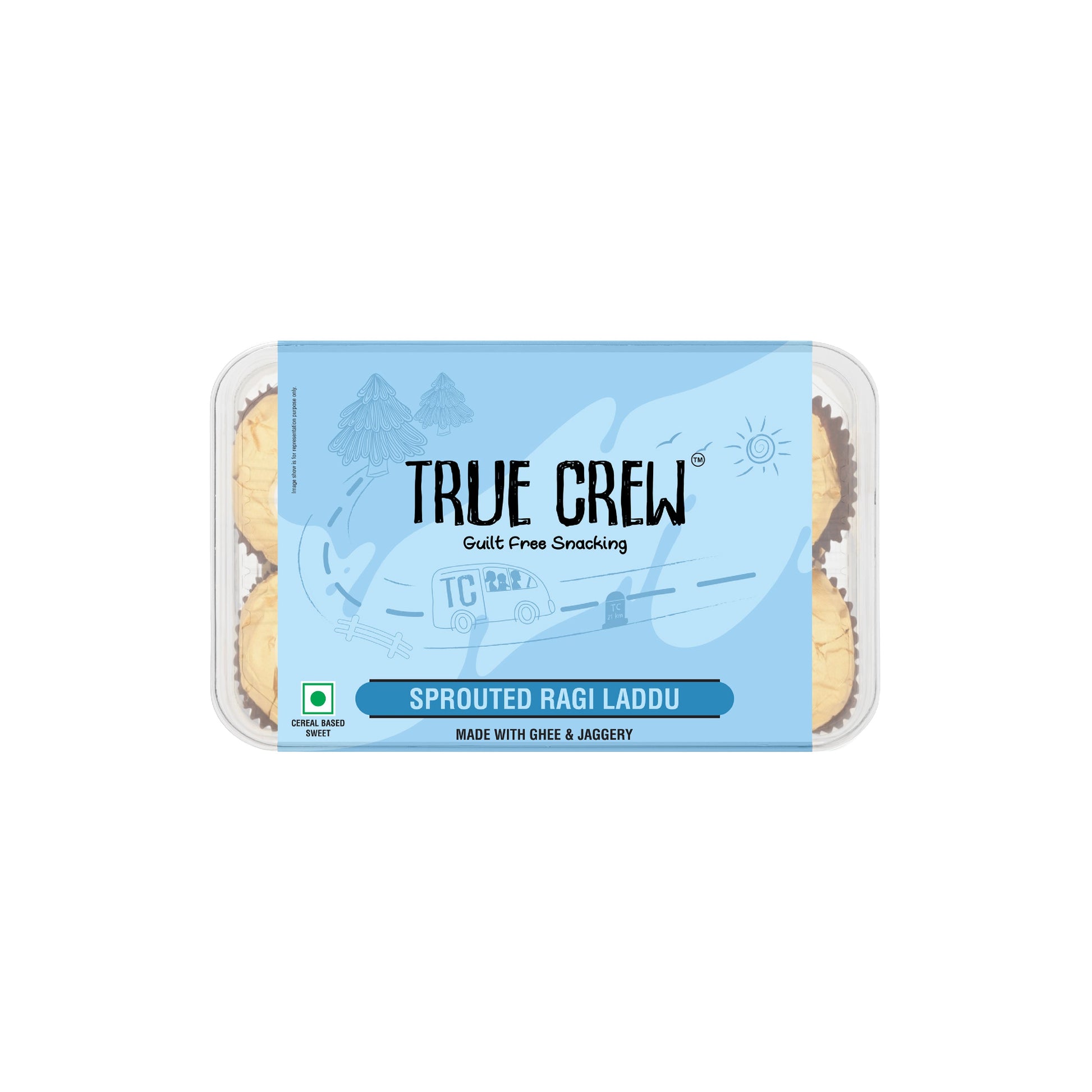 TRUE CREW - Sprouted Ragi Laddu, 180 g 180g