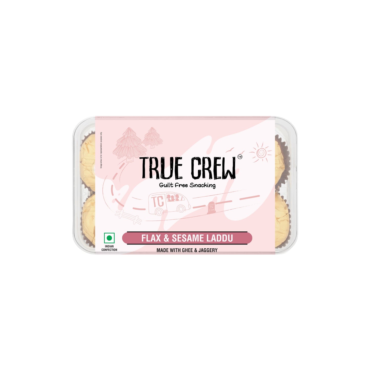 TRUE CREW - Flax & Sesame Laddu, 180 g 180g