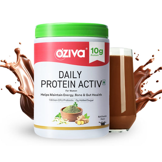 【OZiva】 Daily Protein Activ for Women｜デイリープロテイン アクティブ フォーウーマン｜Rich Chocolate / Value Pack