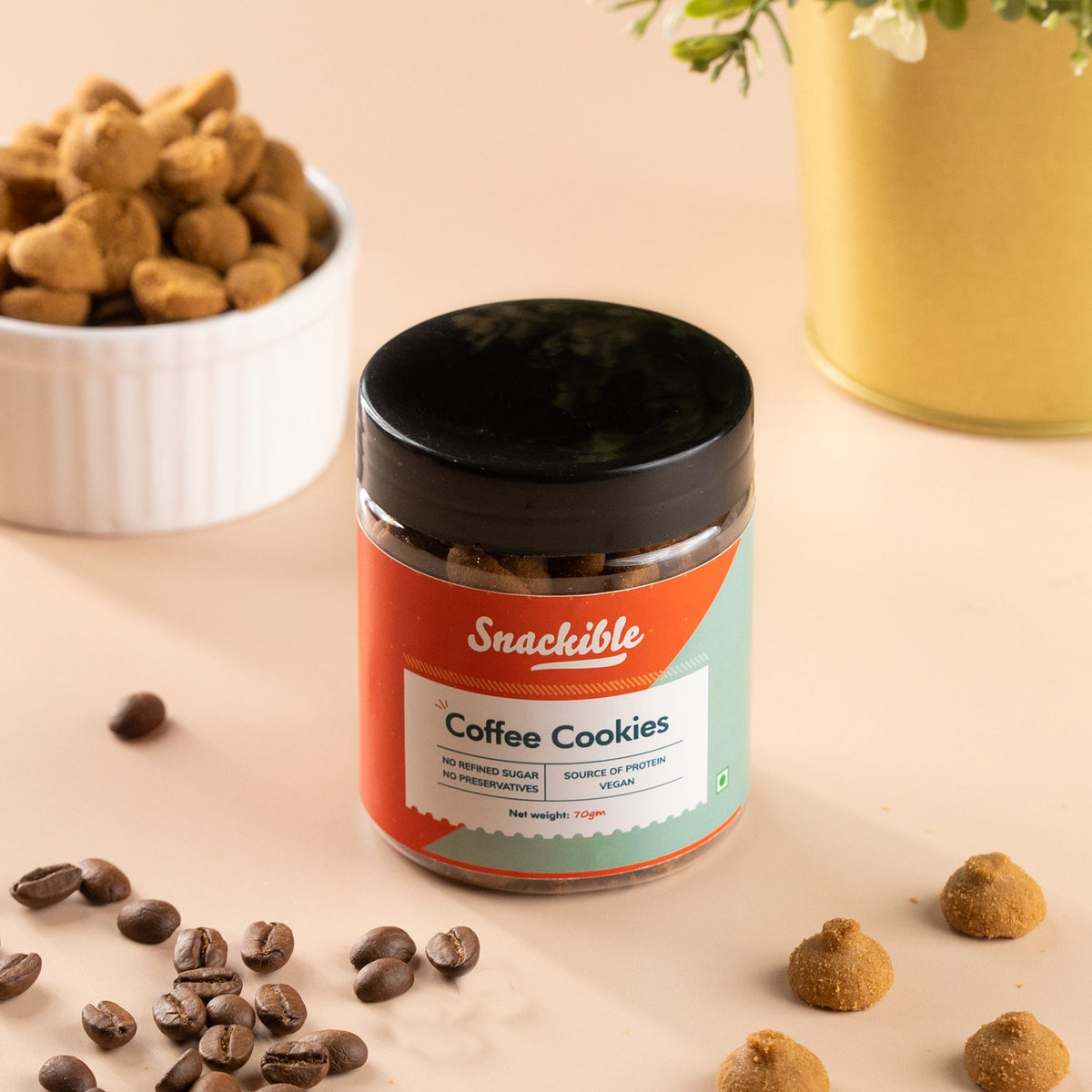 【Snackible】 Coffee Cookies｜コーヒークッキー（精製糖不使用）｜70g