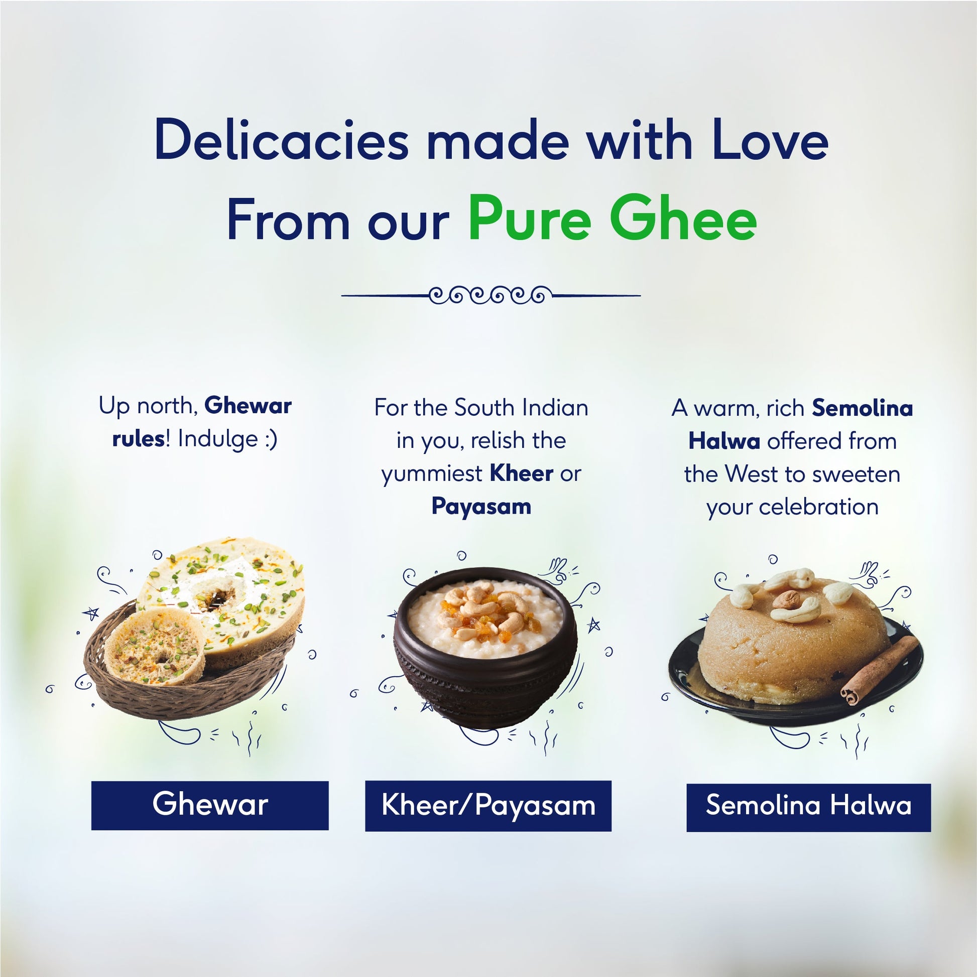 Cow's Pure Ghee, 1 L Pouch 1L