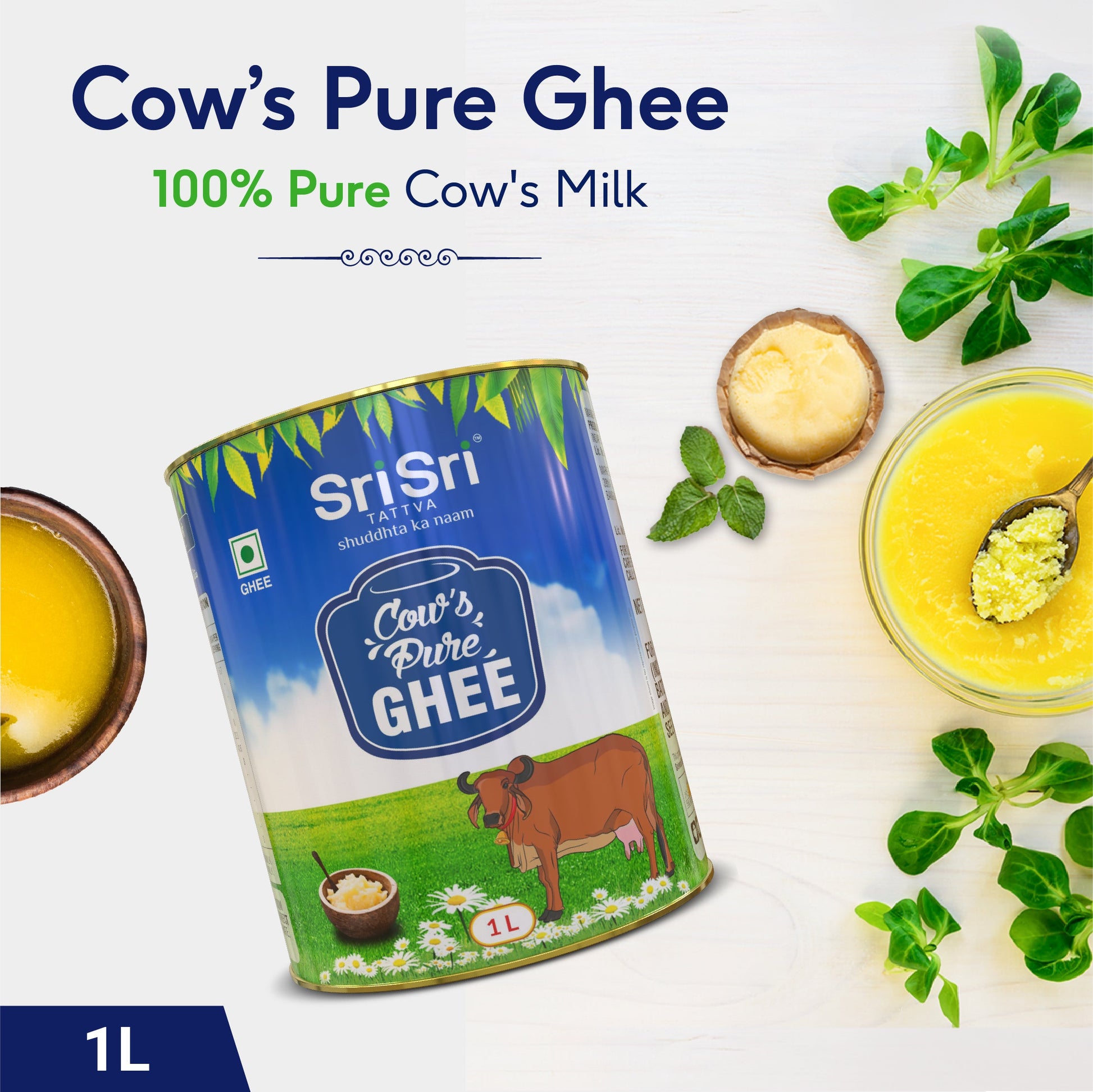 Cow's Pure Ghee, 1 L Tin 1L