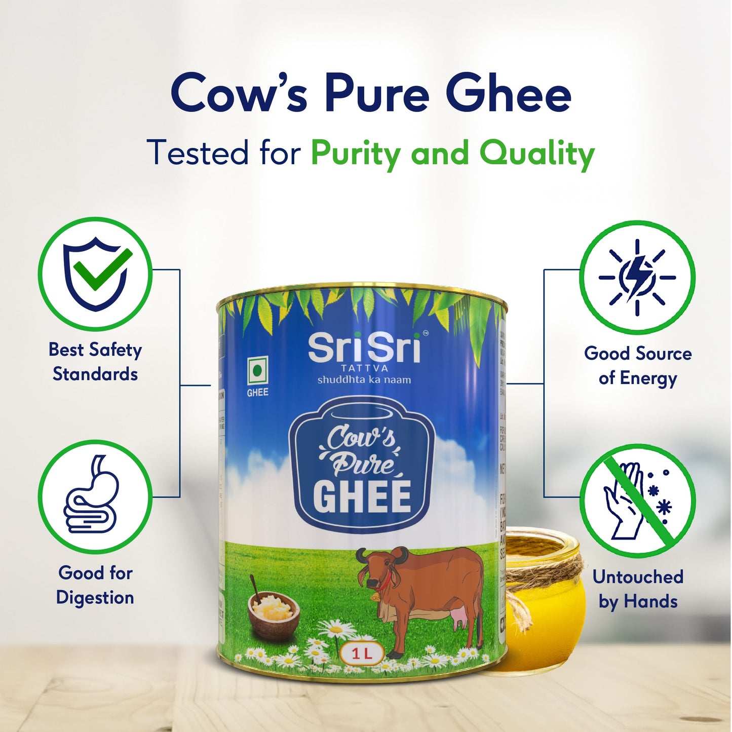 Cow's Pure Ghee, 1 L Tin 1L