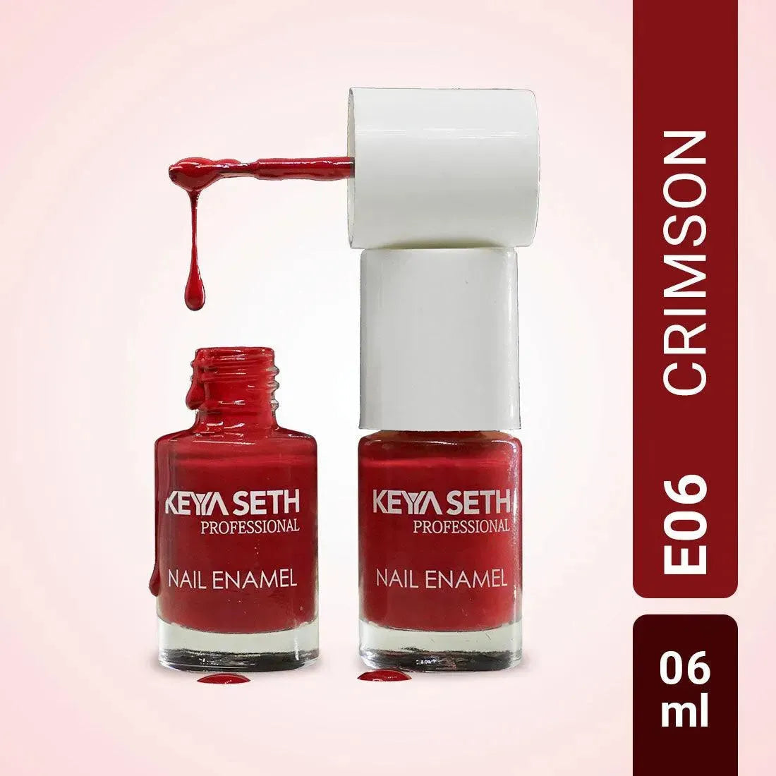 Crimson + Mint Green Long Wear Nail Enamel Enriched with Vitamin E & Argan Oil 12g