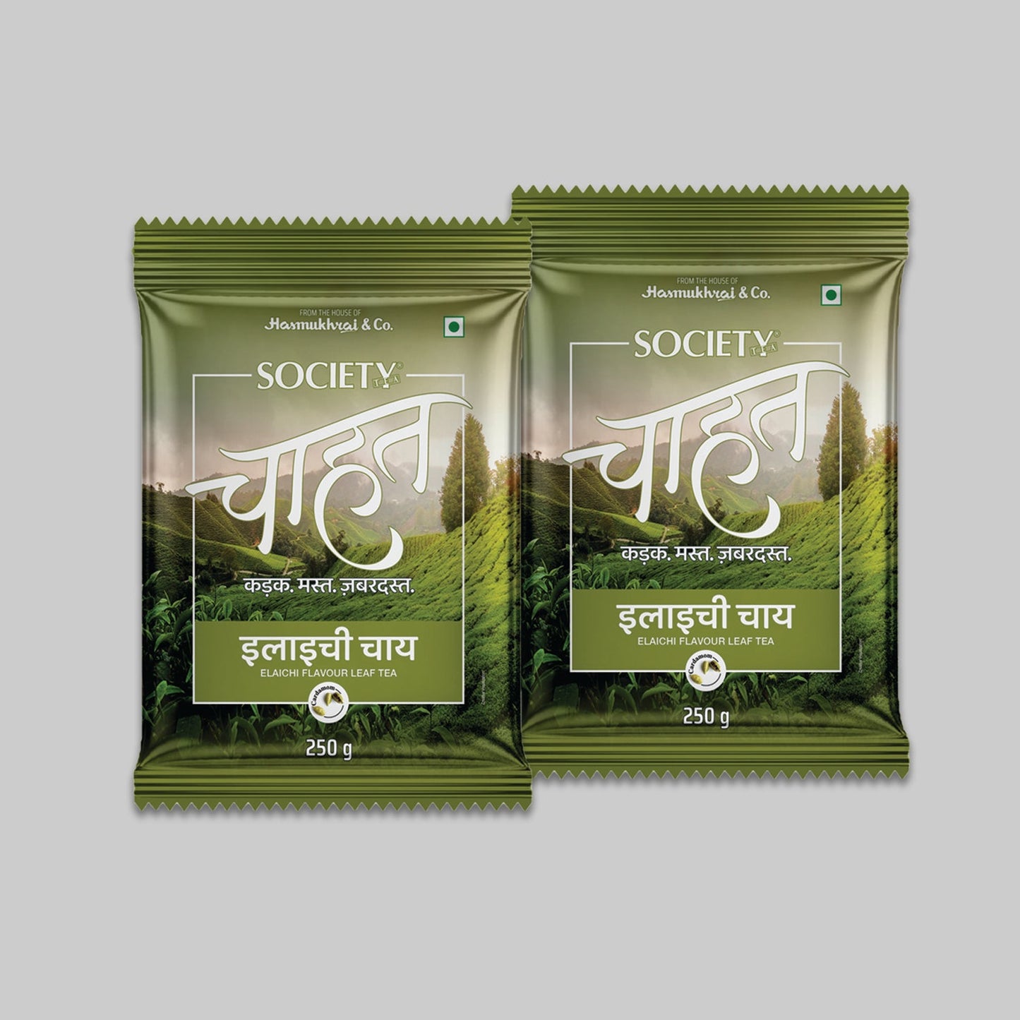 Society Chahat Elaichi Flavour Leaf Tea 250 g Pouch 250g x 2
