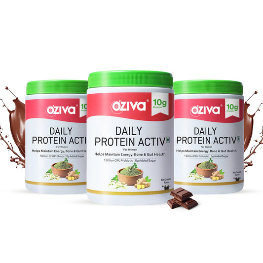 【OZiva】 Daily Protein Activ for Women｜デイリープロテイン アクティブ フォーウーマン｜Rich Chocolate / Value Pack