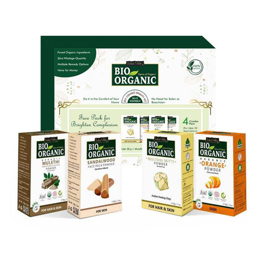 Bio Organic Face Pack For Brighten Complexion DIY Combo Beauty Kit - 120g 120g