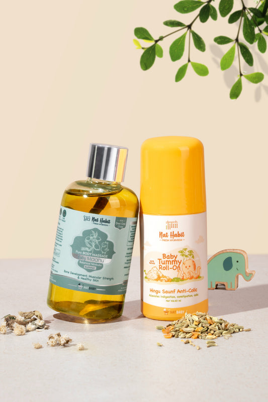 Hingu Saunf Tummy Roll-On & Baby Maahu Balamool Nimbuka コンボパック 2個セット