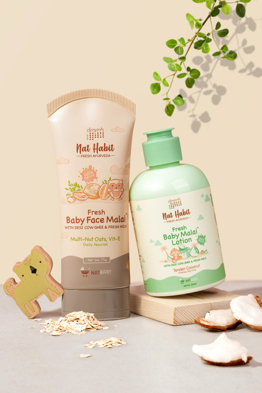 Baby Malai Lotion & Baby Face Malai 200ml × 2