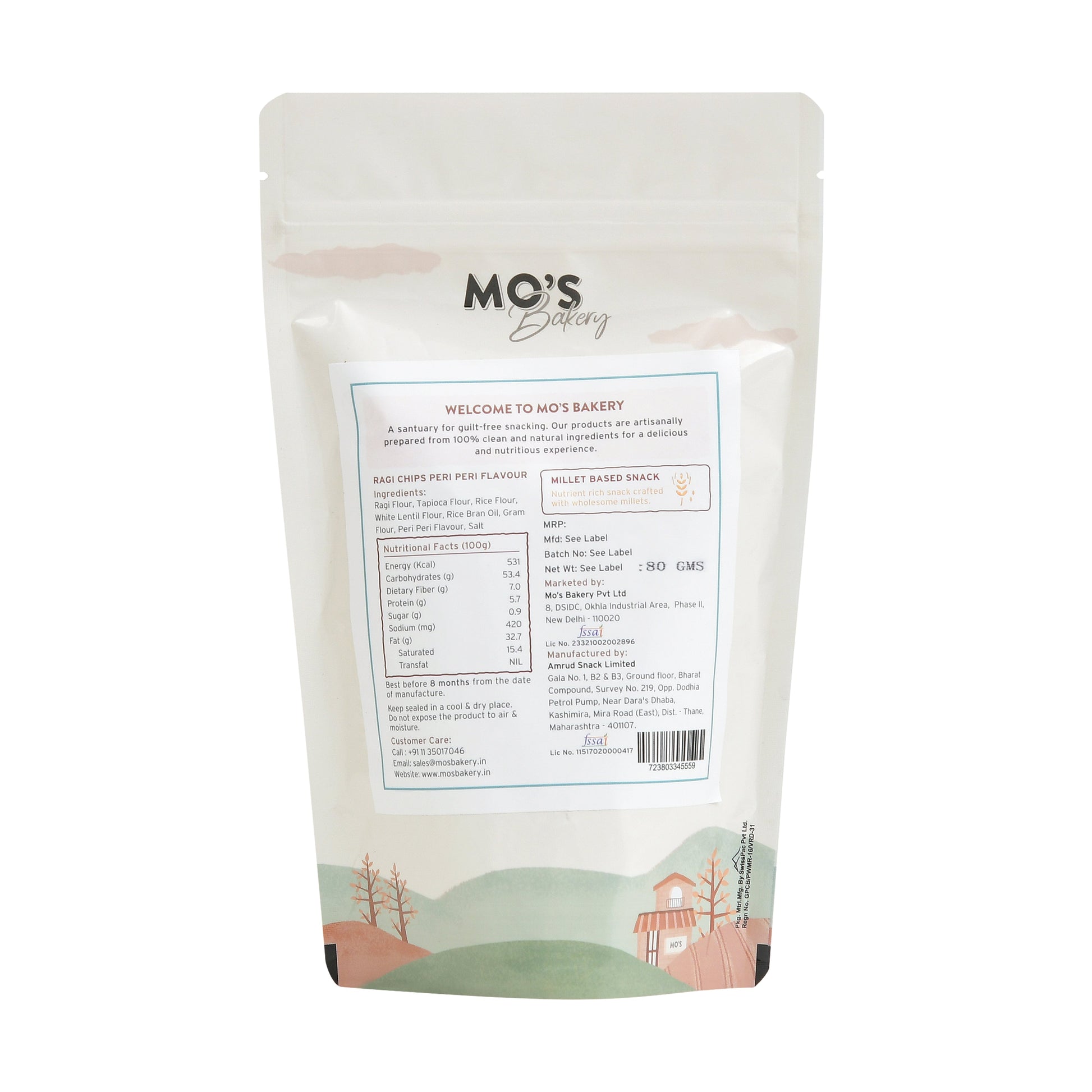 Ragi Chips Peri Peri 80g