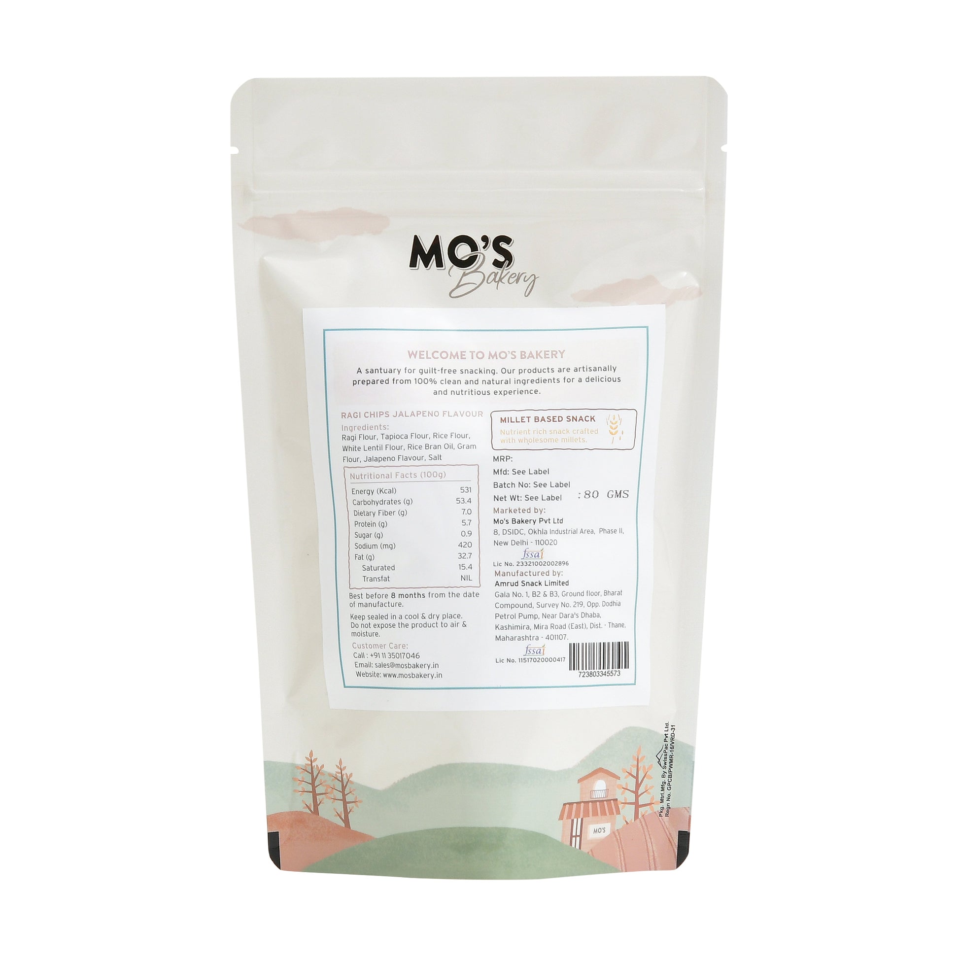 Ragi Chips Jalapeno 80g