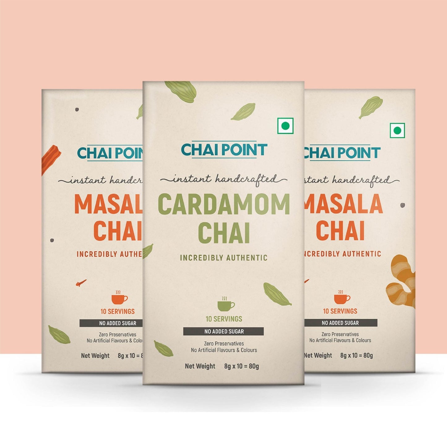 Instant Chai No Sugar Combo Pack - Pack of 3 boxes (30 Sachets) 30 Sachets