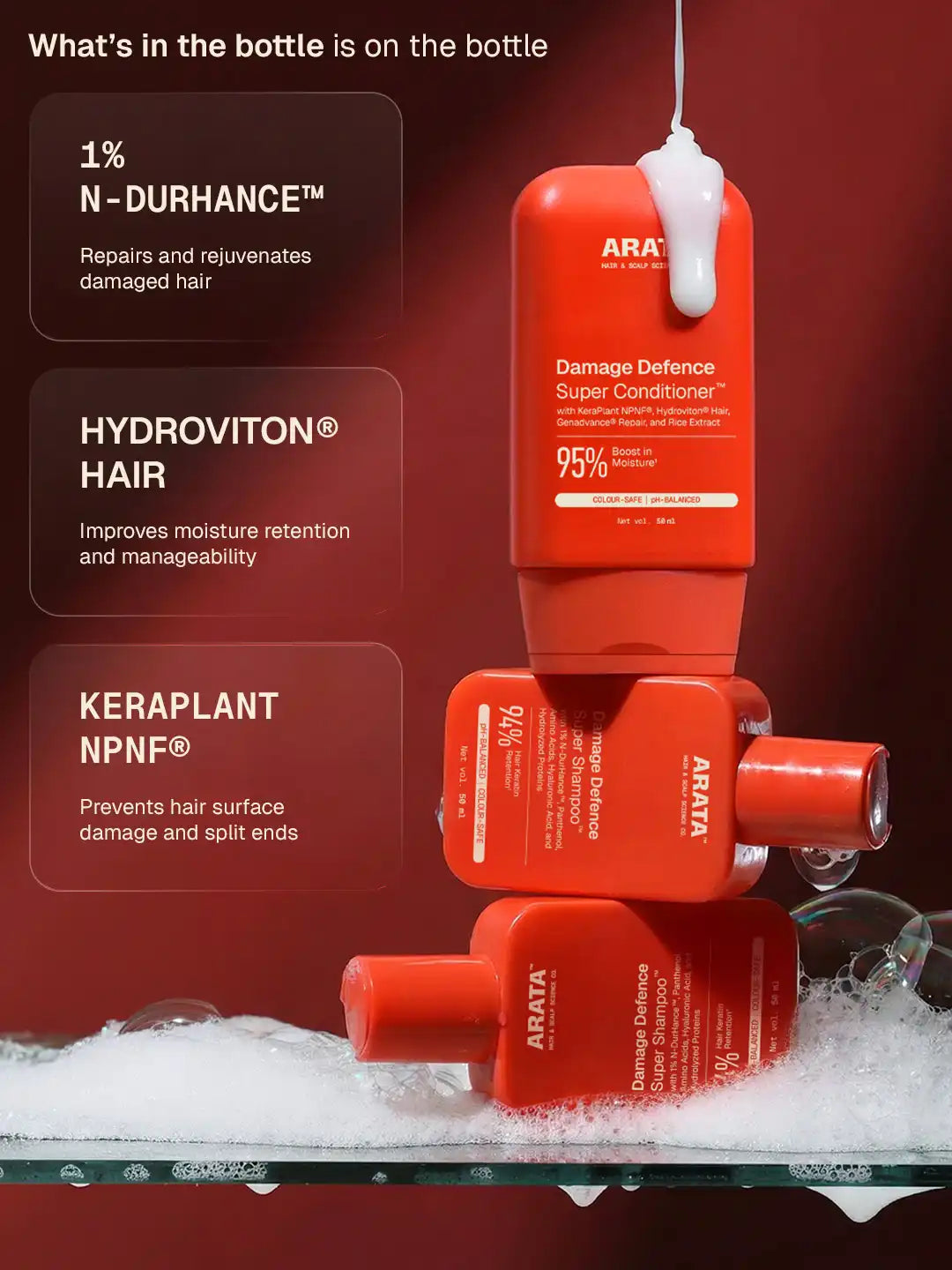 【Arata】 Damage Defence Shampoo & Conditioner Duo｜ダメージディフェンス シャンプー＆コンディショナー デュオ