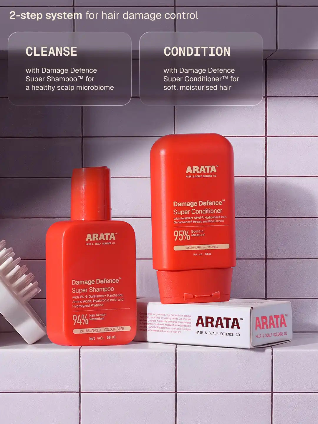 【Arata】 Damage Defence Shampoo & Conditioner Duo｜ダメージディフェンス シャンプー＆コンディショナー デュオ
