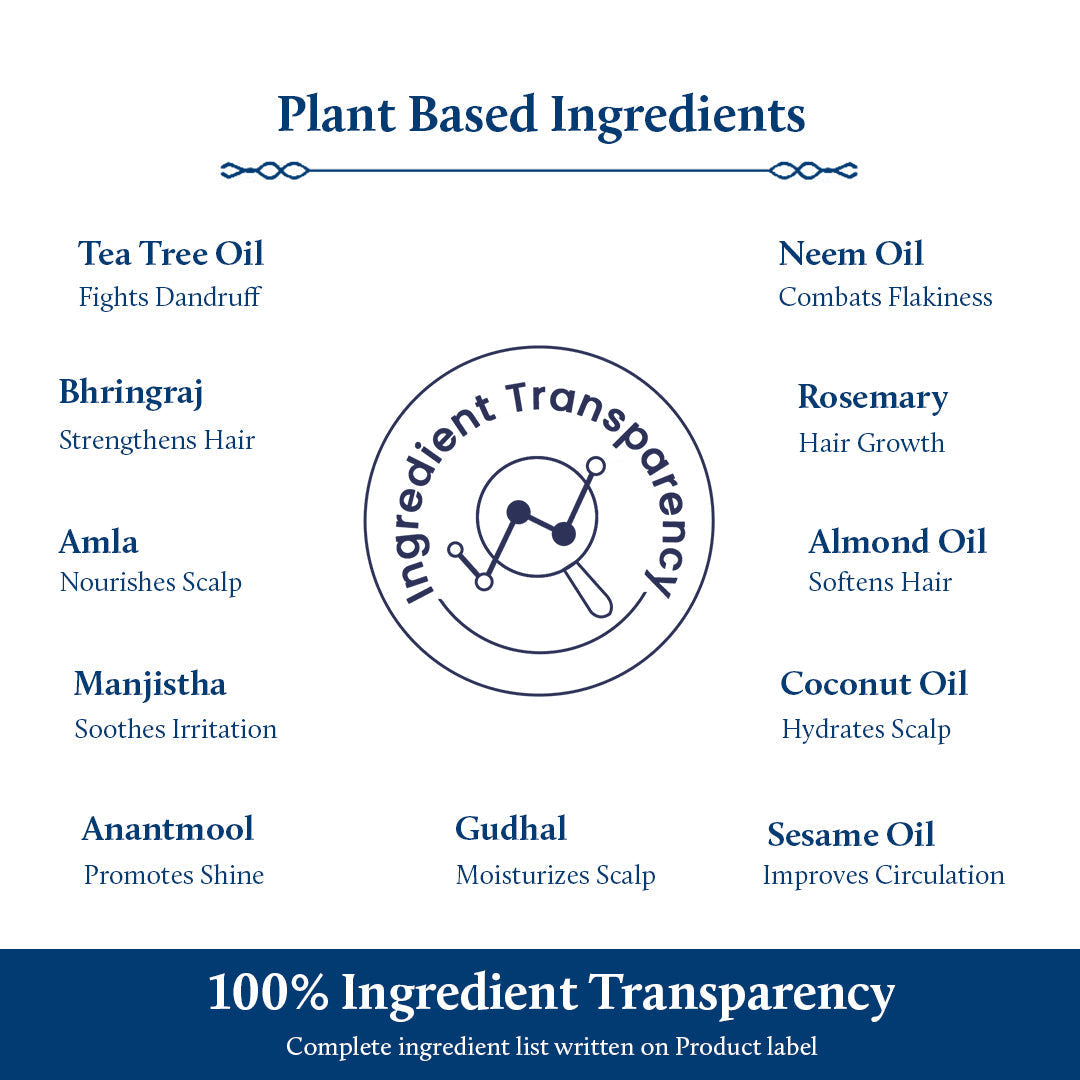 Briganantadi Tea Tree Anti Dandruff Oil for Hair | Clean & Healthy Scalp 100ml