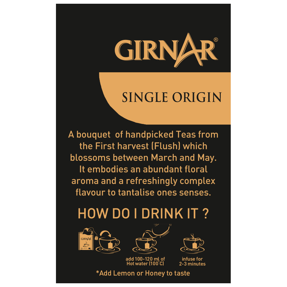 Single Origin Black Tea Bags - Darjeeling Tea 10 Tea Bags