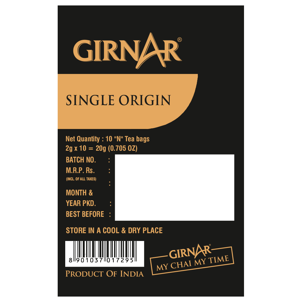Single Origin Black Tea Bags - Darjeeling Tea 10 Tea Bags