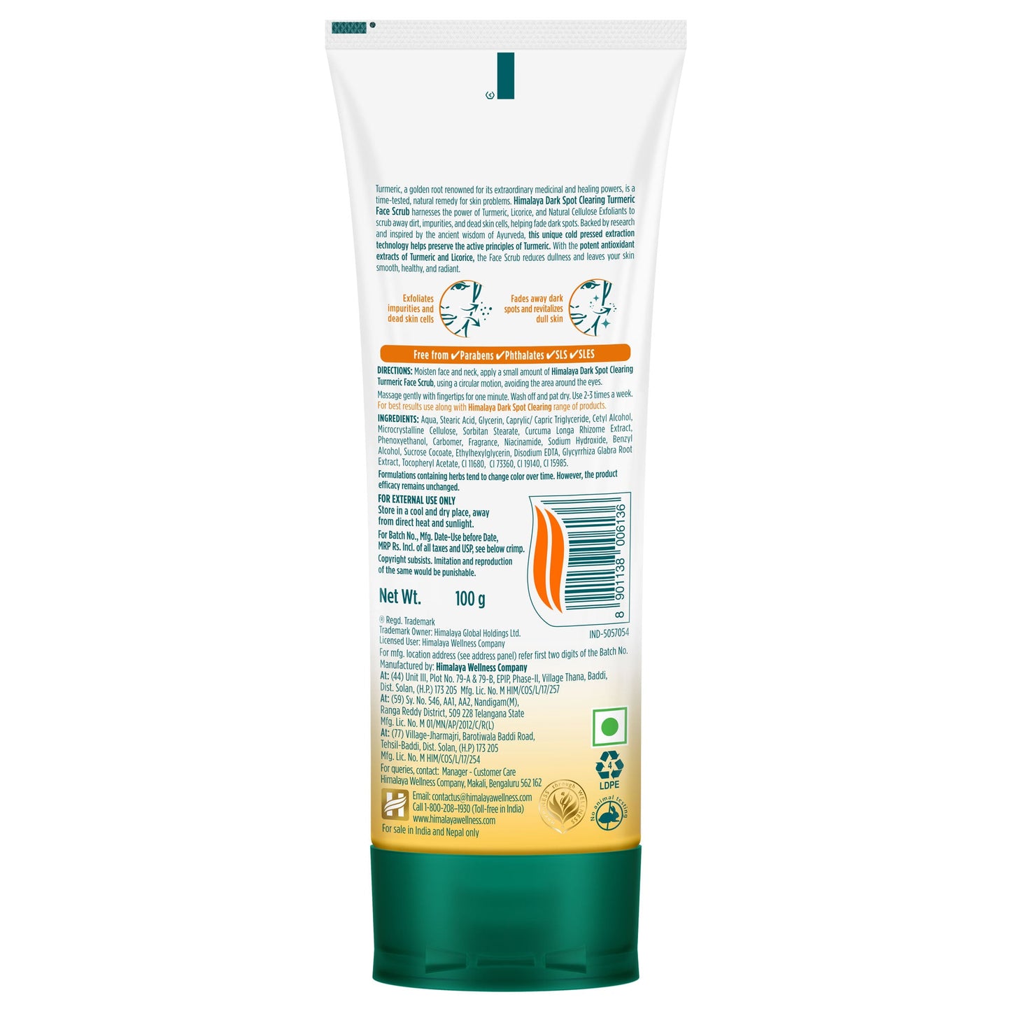 Himalaya Dark Spot Clearing Turmeric Face Scrub 50g