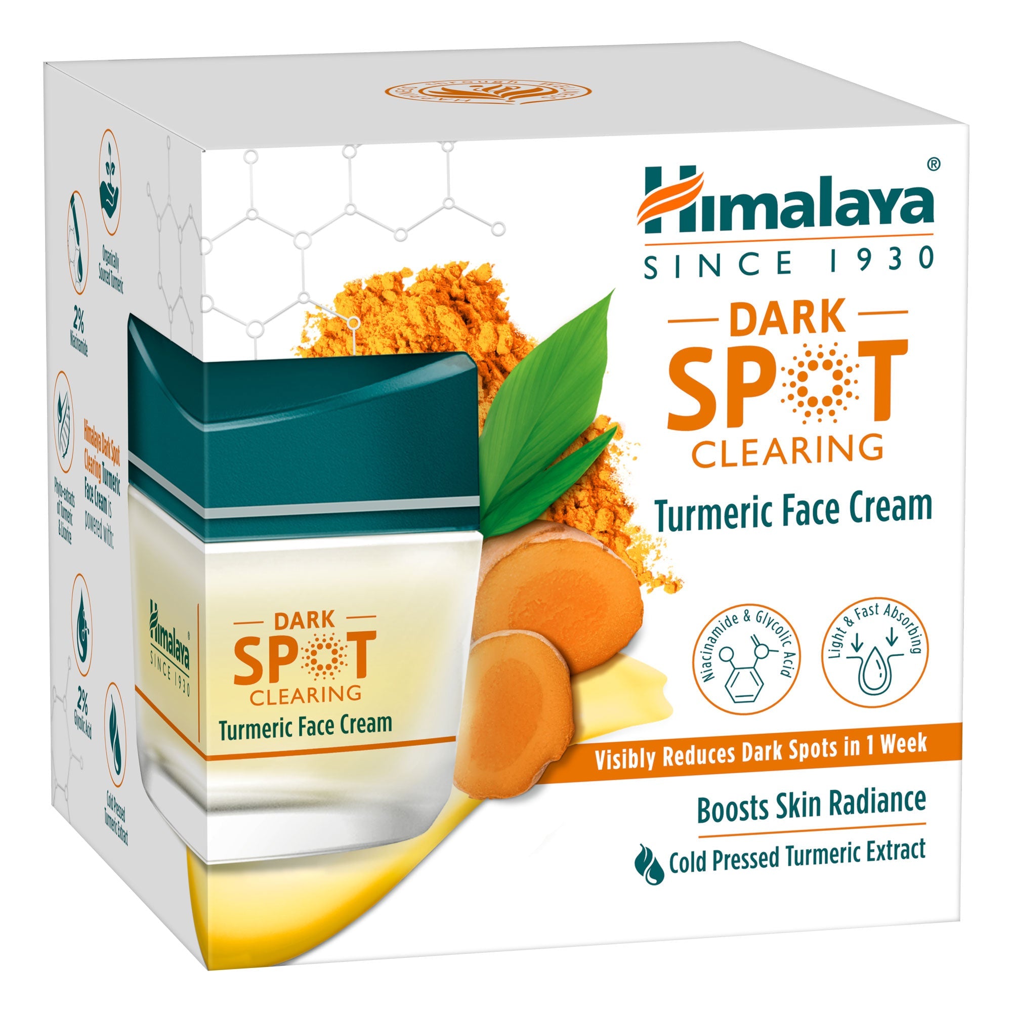 Himalaya】 Himalaya Dark Spot Clearing Turmeric Face Cream｜ダーク