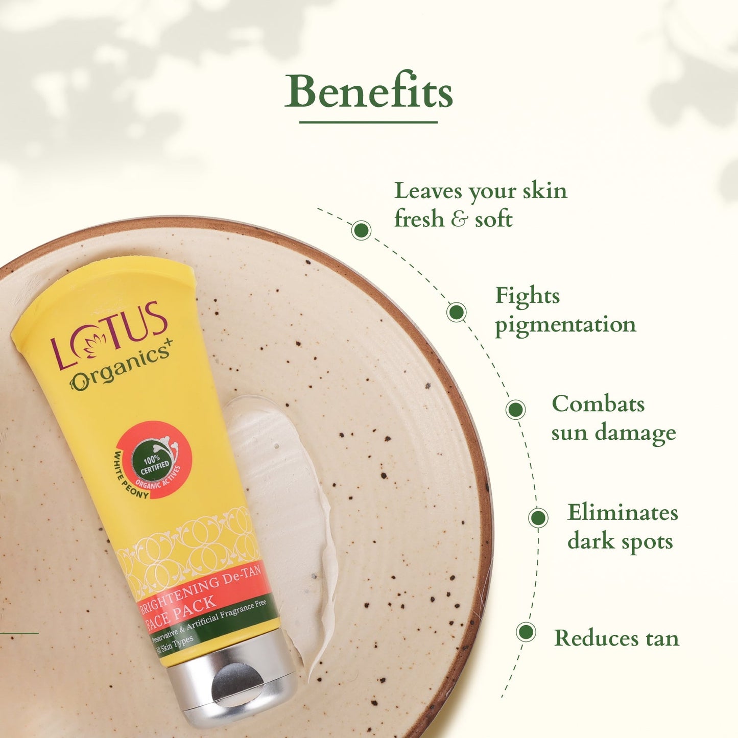 Organics+ Brightening De-Tan Face Pack 