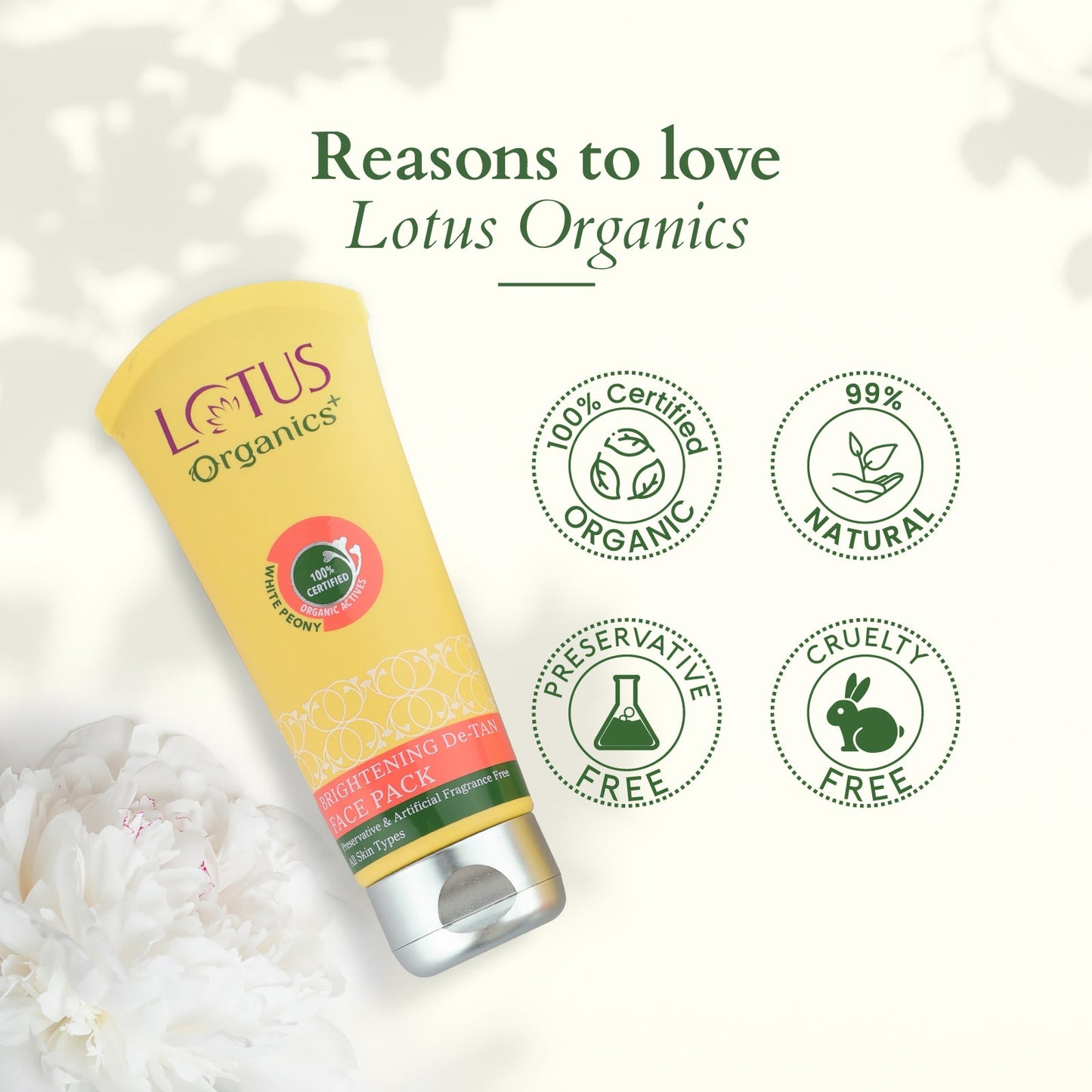 Organics+ Brightening De-Tan Face Pack 