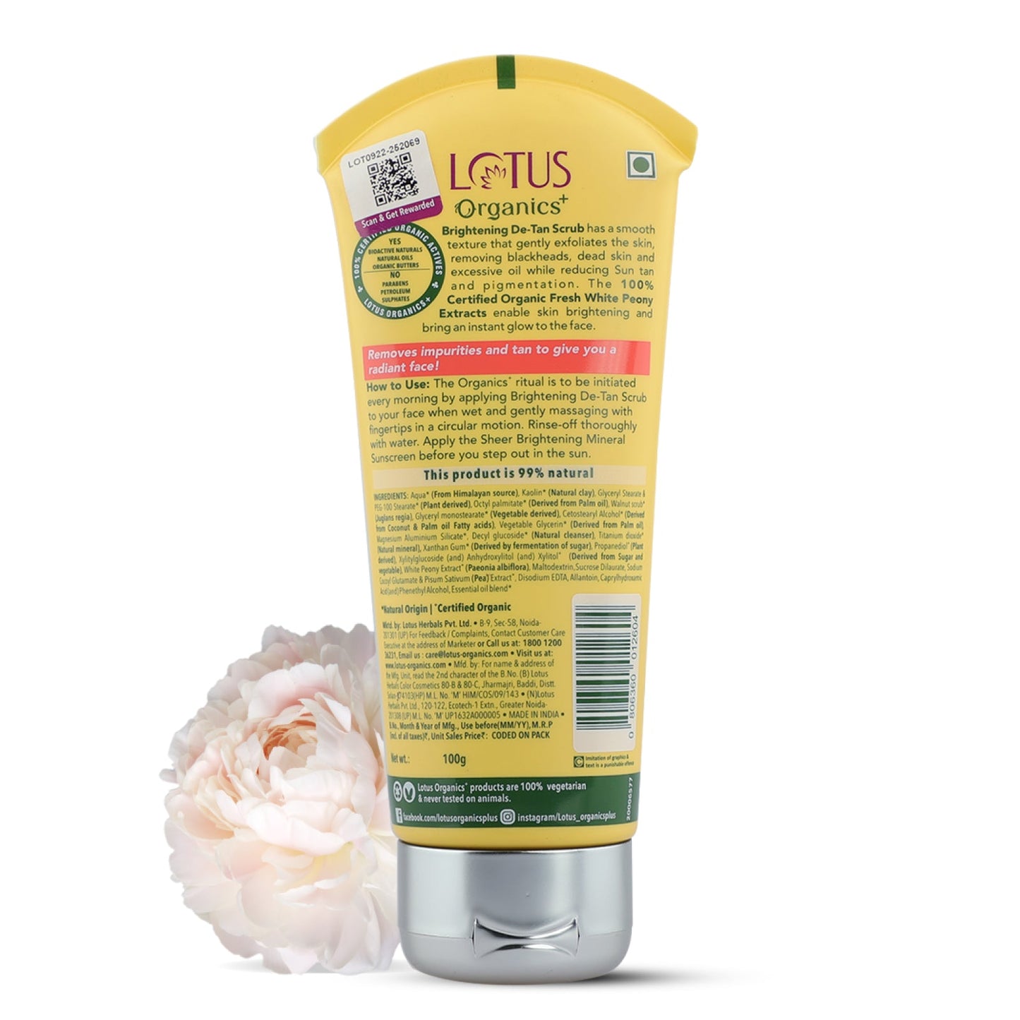 Organics+ Brightening De-Tan Scrub 