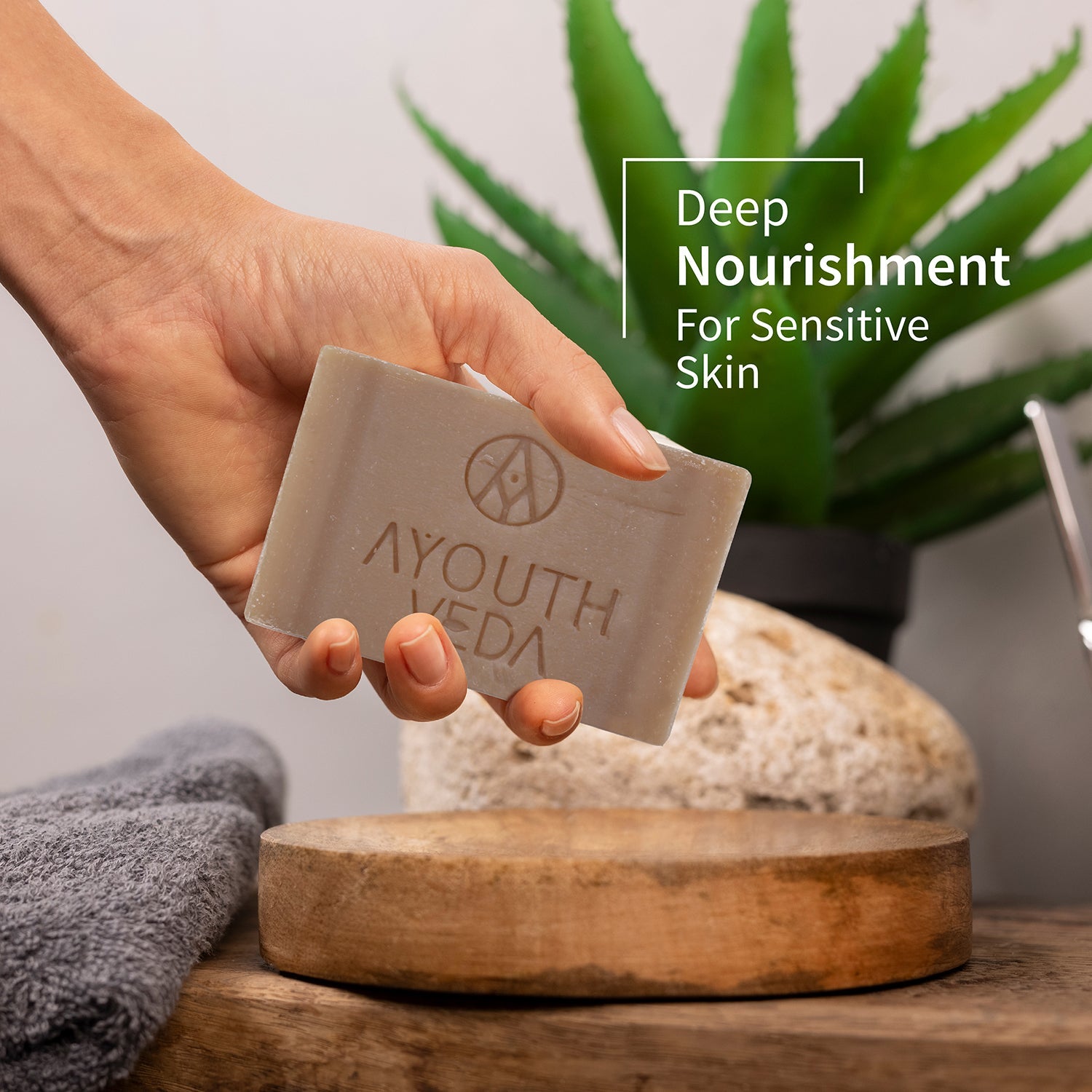 Delicate Skin Pure Handmade Castile Soap With Neem & Tulsi ( Net Qty-110g) - Set Of 3 (Get 10 % Off ) 110g