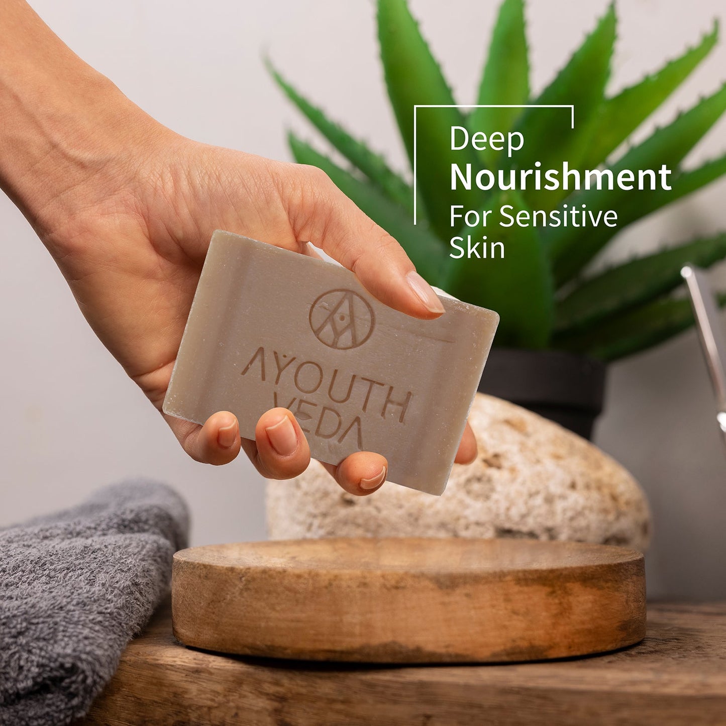 Delicate Skin Pure Handmade Castile Soap With Neem & Tulsi ( Net Qty-110g) - Set of 12 ( Get 20 % Off) 110g
