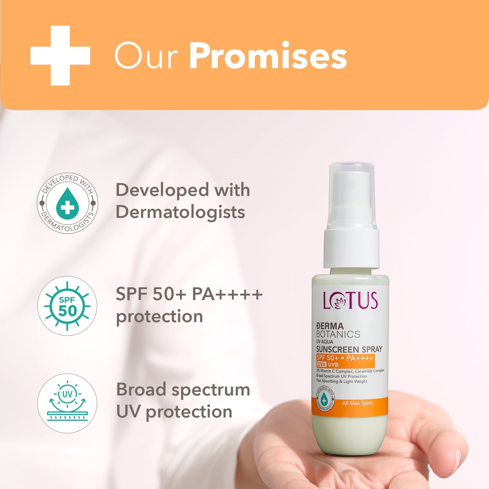 DermaBotanics UV aqua sunscreen spray SPF 50+ 50ml