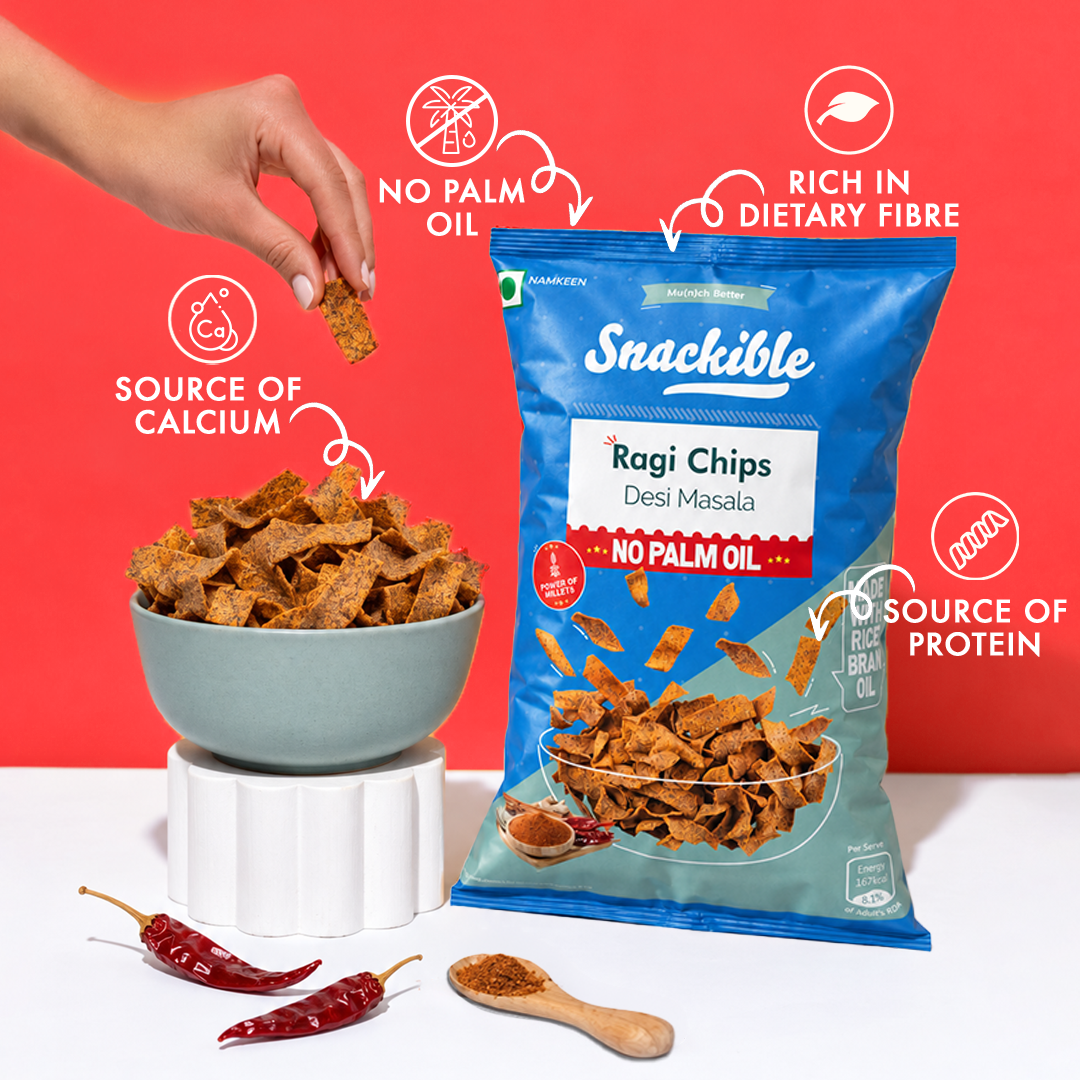 【Snackible】 Desi Masala Ragi Chips｜デシマサラ ラギチップス｜170g