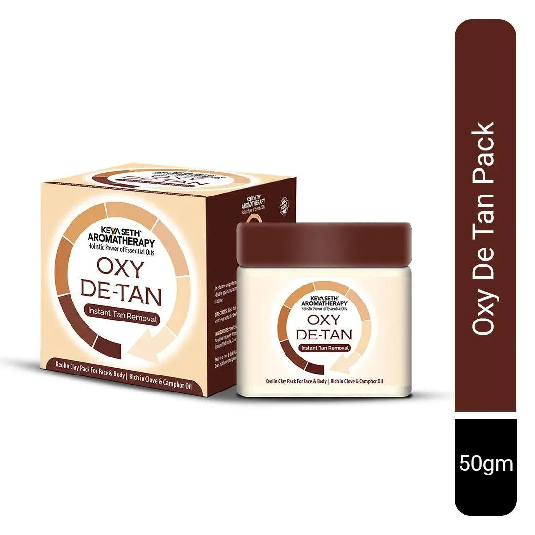Oxy De Tan Clay Foaming Facewash & Face Pack Combo Infused with Clove & Camphor Oil, Removes Tan & Dead Skin Cells SLS & Paraben Free No Ammonia & Bleach 150ml