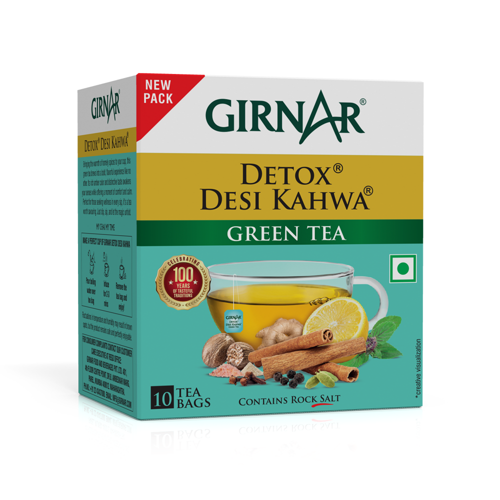 Green Tea Bags - Detox / Desi Kahwa 50 Tea Bags
