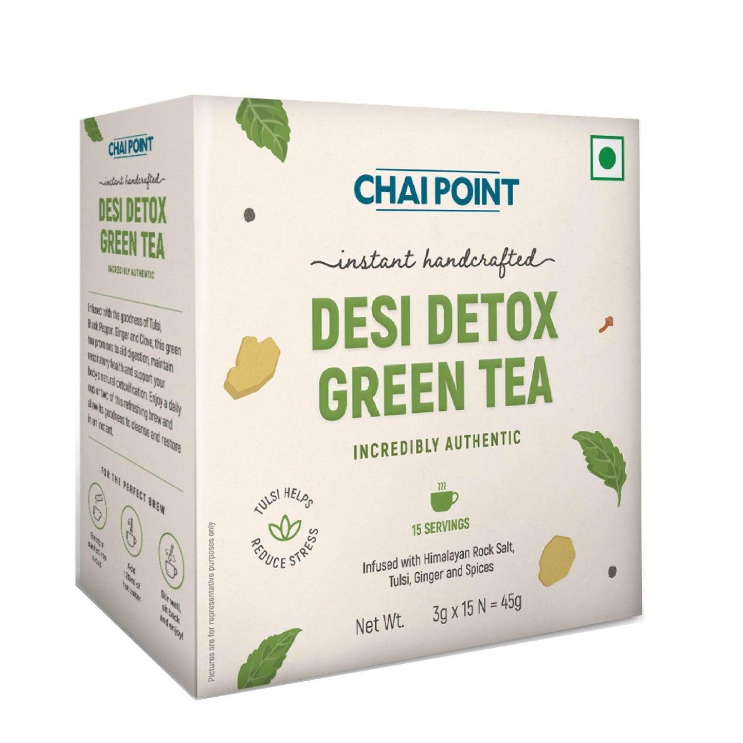 Desi Detox Green Instant Tea - 15 Sachets 15 Sachets