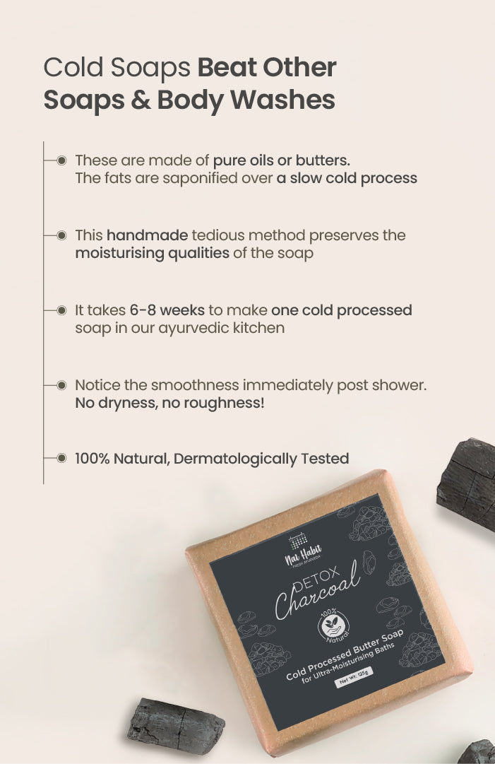 Cold Processed Detox Charcoal Soap 125g x 2個
