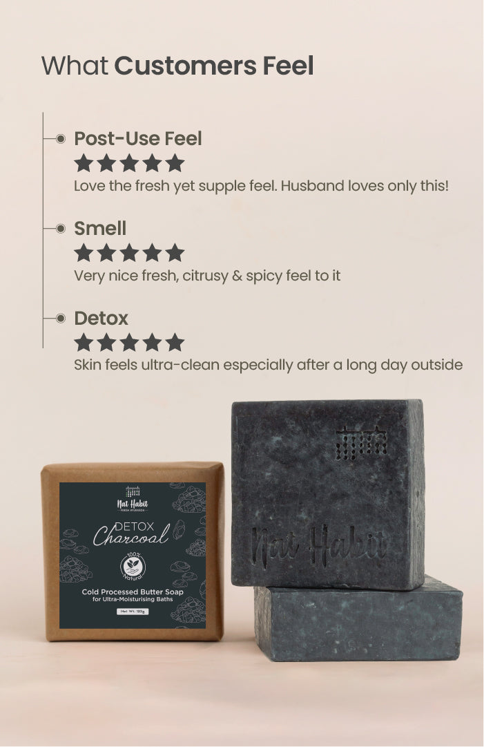 Cold Processed Detox Charcoal Soap 125g x 6個