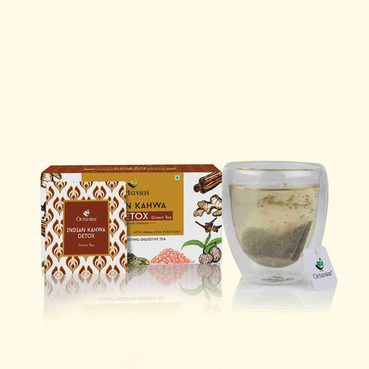 Indian Kahwa  Detox Green Tea 30 Tea bags 30 Tea Bags