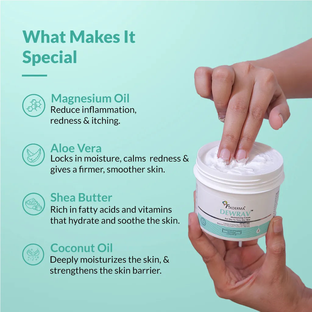 Dewrav Moisturizing Cream For Dry To Very Dry Skin 250g