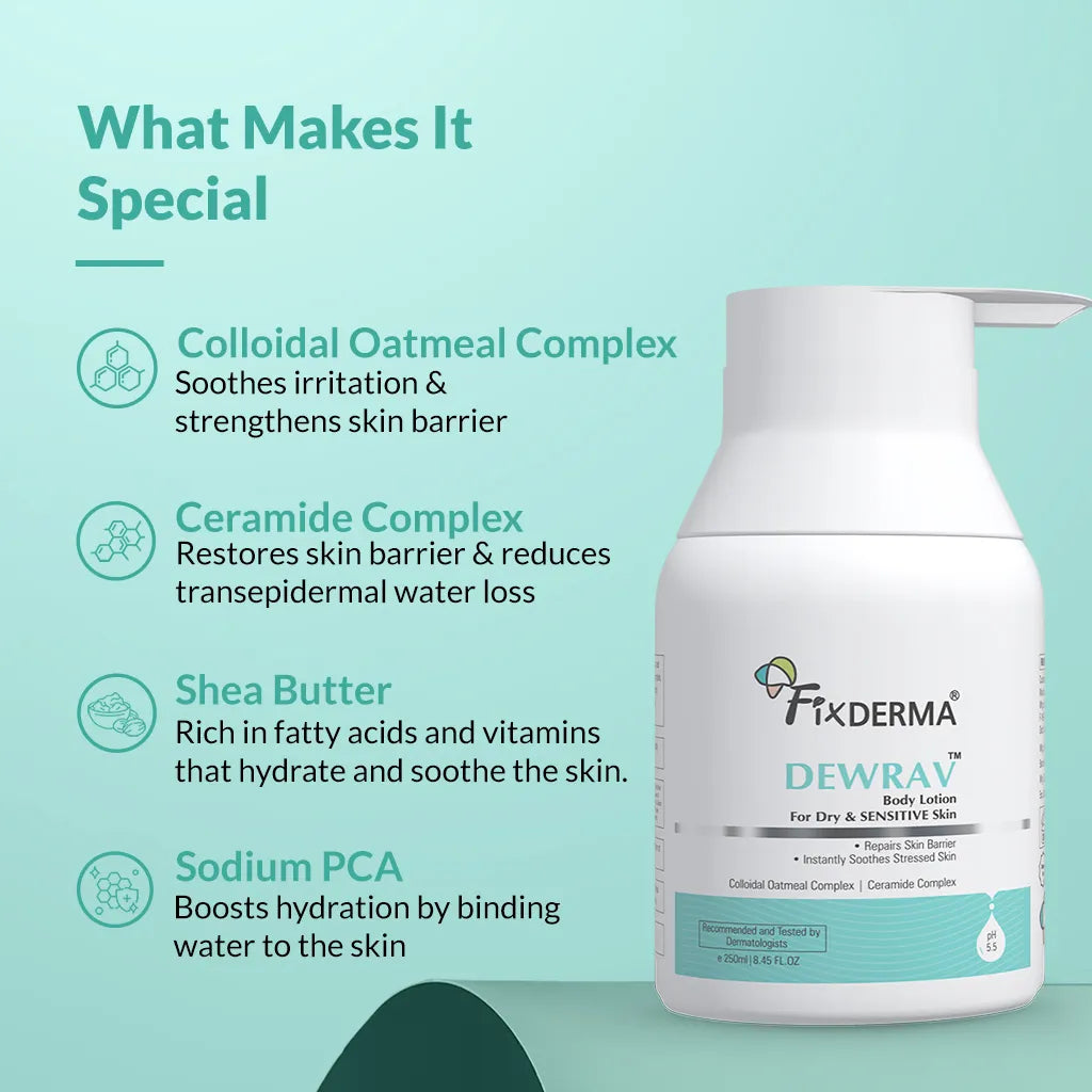 Dewrav Body Lotion For Dry & Sensitive Skin