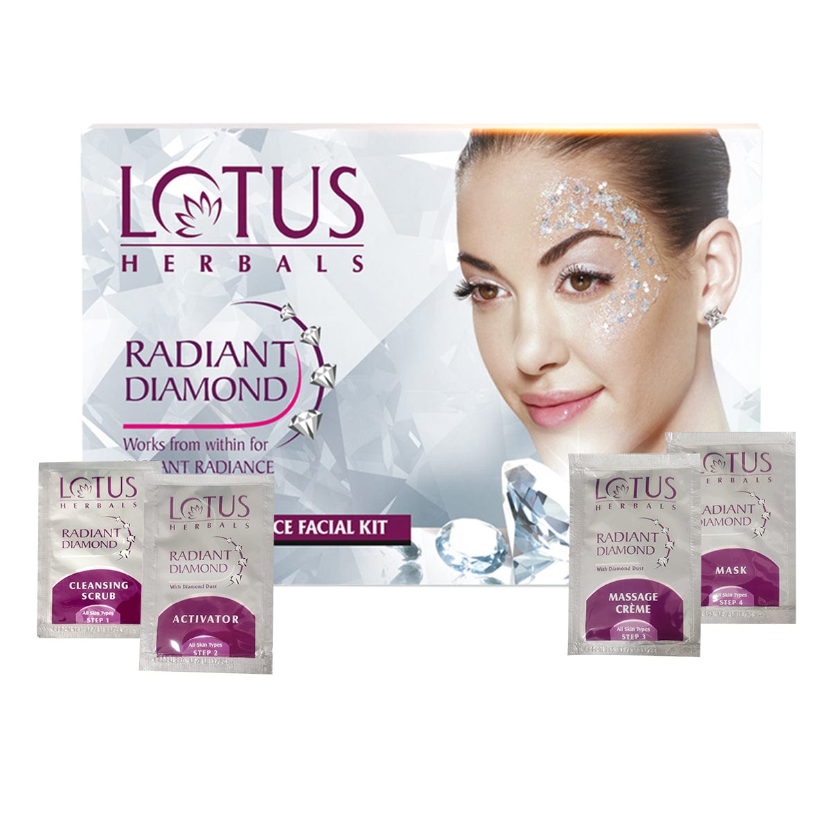 Radiant Diamond Cellular Radiance Salon Grade Single FACIAL KIT 37g
