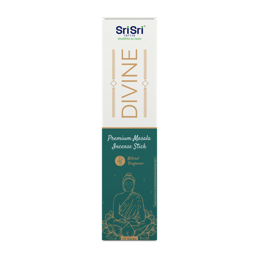 【Sri Sri Tattva】 Divine Premium Masala Incense Sticks for Pooja｜ ディヴァイン プレミアム マサラ香（プージャ用）｜ 15本
