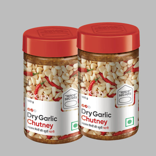 【Society Tea】 Dry Garlic Chutney - Pack of 2｜ドライガーリックチャツネ 2個パック｜100 g x 2